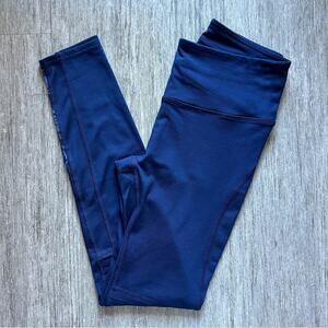 SHAPE Navy Blue Moto Camouflage Full-Length Workout Leggings Tights Size Small